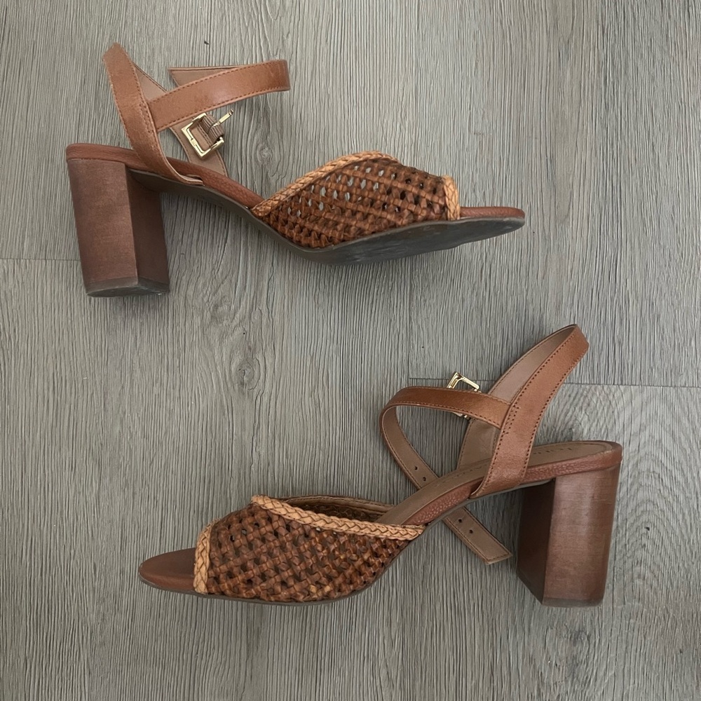 Brazilian brown heeled sandals